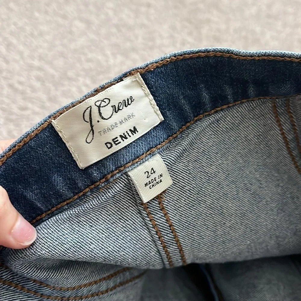 “J.Crew: A-Line Jean Skirt size 0”